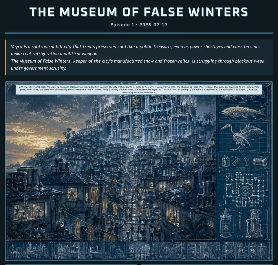 The Museum of False Winters, an arc written in English
